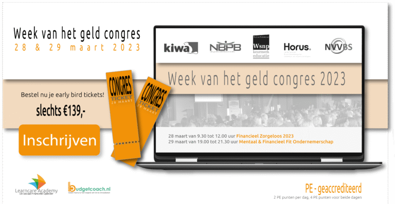 2023 financieel zorgeloos doorkomen? Ontdek hoe tijdens ons online Week van het Geld congres
